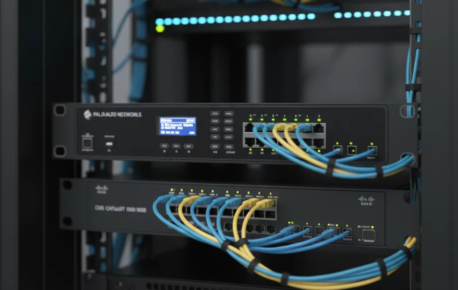 Firewall und VPN-Verbindung im Unternehmensnetzwerk