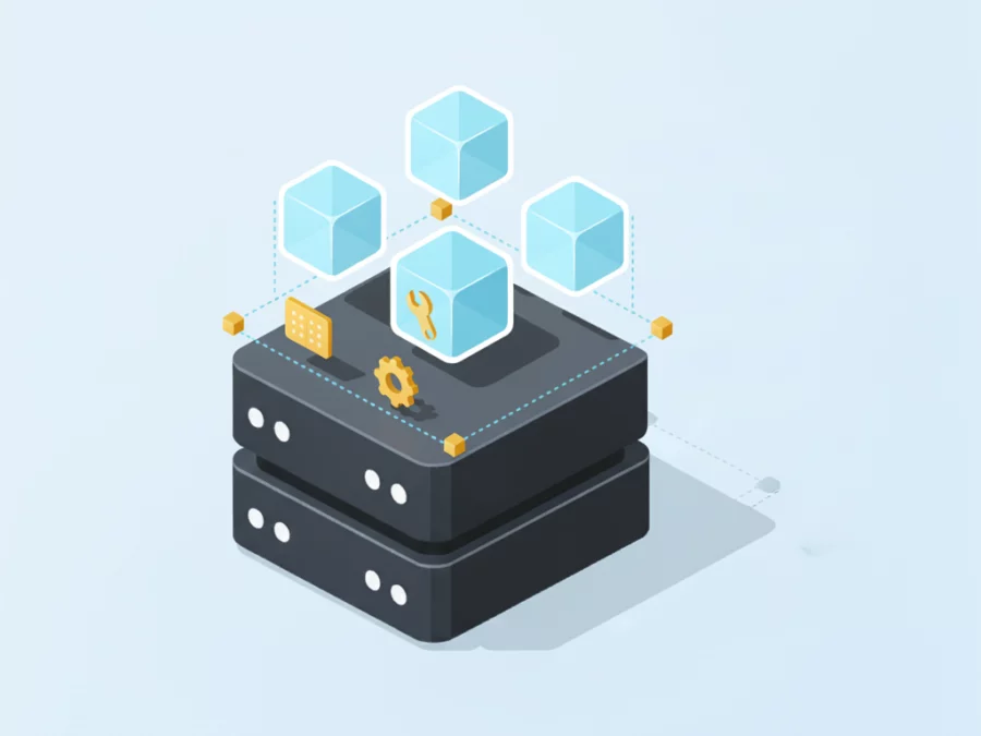 Illustration: Server mit virtuellen Maschinen